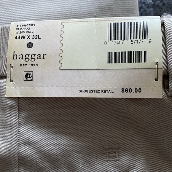 Mens HAGGAR BEIGE PANTS - Picture 2 of 5